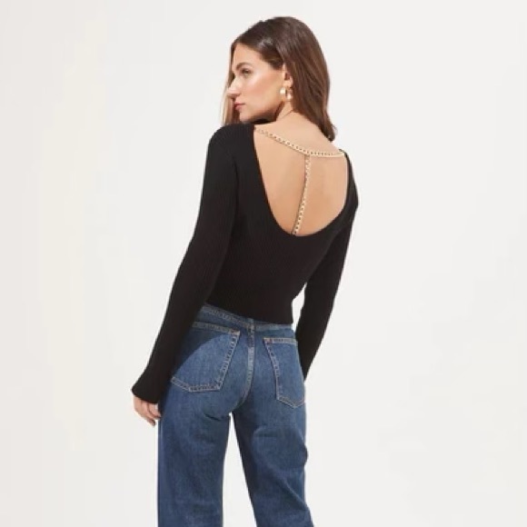 Revolve - ASTR The Label Elson Sweater Black size M - Picture 3 of 9